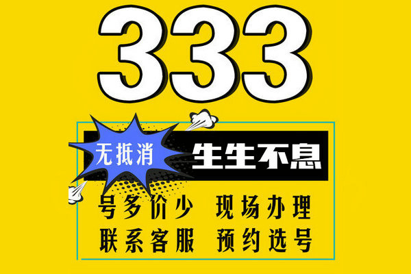 鄆城尾號3333吉祥號